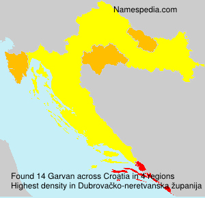 Surname Garvan in Croatia