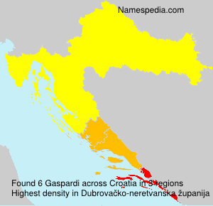 Surname Gaspardi in Croatia
