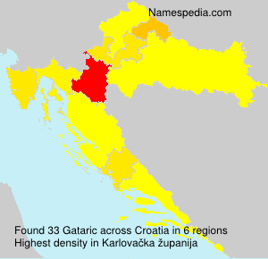 Surname Gataric in Croatia