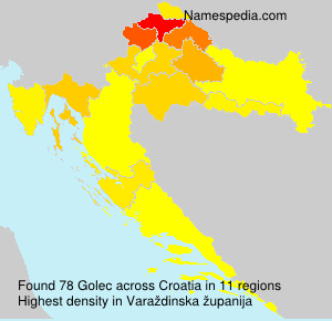 Surname Golec in Croatia