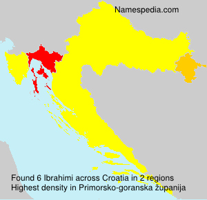 Surname Ibrahimi in Croatia