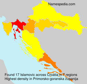 Surname Islamovic in Croatia