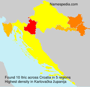 Surname Itric in Croatia