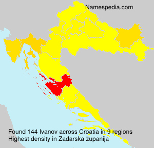 Surname Ivanov in Croatia