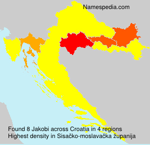 Surname Jakobi in Croatia