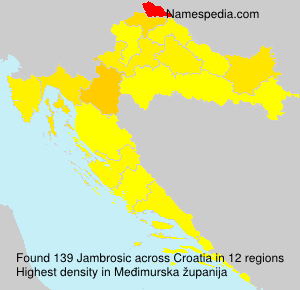 Surname Jambrosic in Croatia