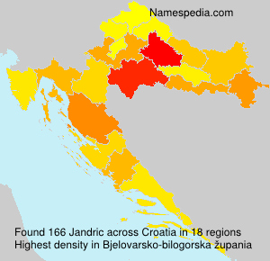 Surname Jandric in Croatia