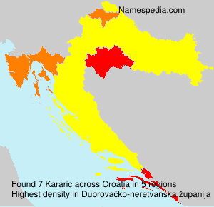 Surname Kararic in Croatia