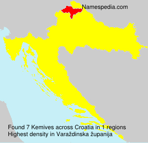 Surname Kemives in Croatia