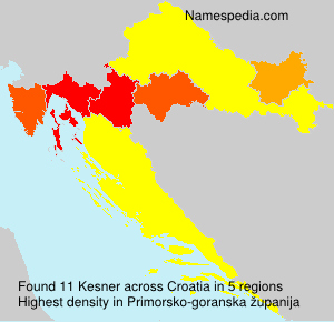 Surname Kesner in Croatia