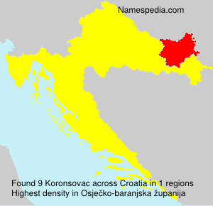 Surname Koronsovac in Croatia