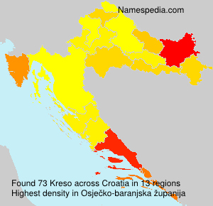 Surname Kreso in Croatia