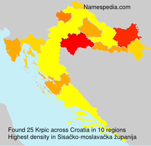 Surname Krpic in Croatia