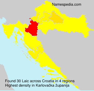 Surname Laic in Croatia