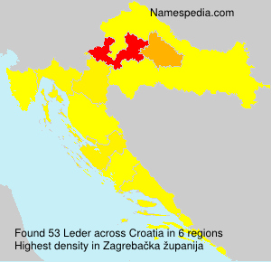 Surname Leder in Croatia