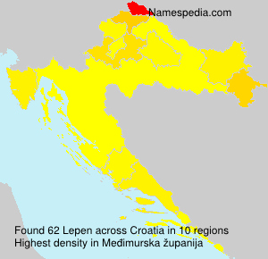 Surname Lepen in Croatia