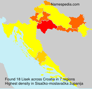 Surname Lisek in Croatia