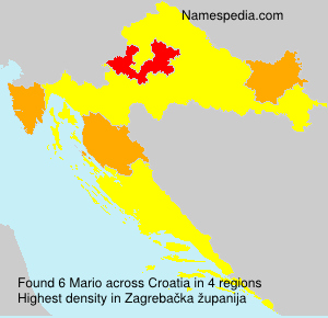 Surname Mario in Croatia