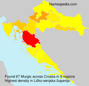 Surname Murgic in Croatia