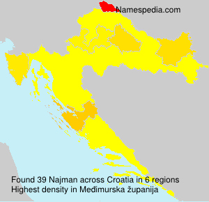 Surname Najman in Croatia
