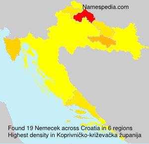 Surname Nemecek in Croatia