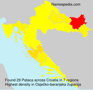 Surname Pataca in Croatia