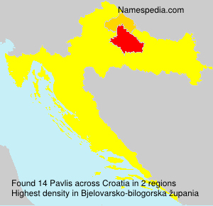 Surname Pavlis in Croatia