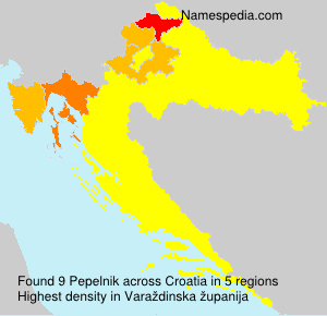 Surname Pepelnik in Croatia