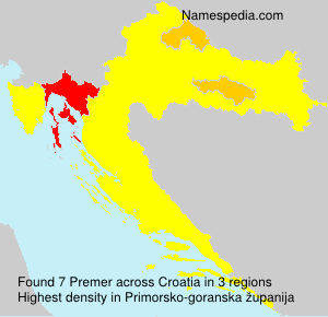 Surname Premer in Croatia