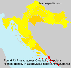 Surname Prusac in Croatia