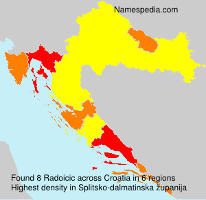 Surname Radoicic in Croatia