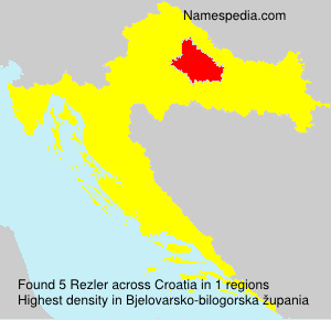 Surname Rezler in Croatia