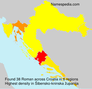 Surname Roman in Croatia