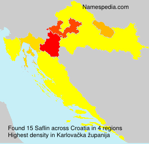 Surname Saflin in Croatia