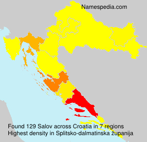 Surname Salov in Croatia