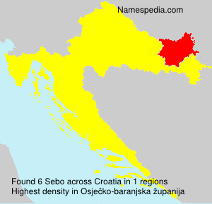 Surname Sebo in Croatia