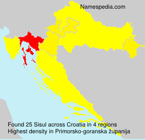 Surname Sisul in Croatia