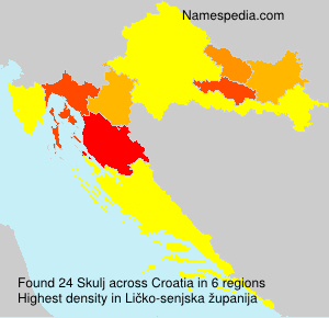 Surname Skulj in Croatia