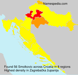 Surname Smolkovic in Croatia