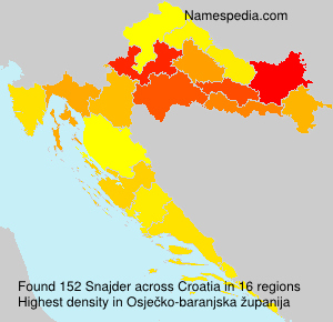 Surname Snajder in Croatia