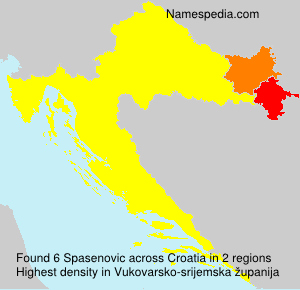 Surname Spasenovic in Croatia