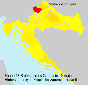 Surname Stefek in Croatia