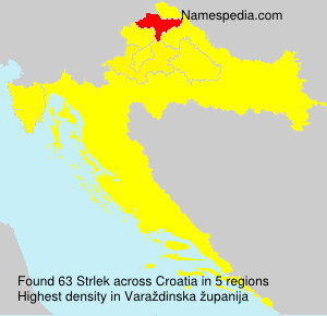 Surname Strlek in Croatia