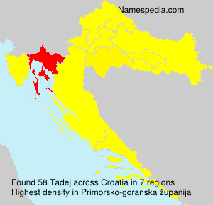 Surname Tadej in Croatia
