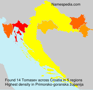 Surname Tomasev in Croatia