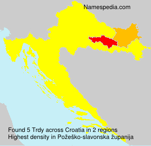 Surname Trdy in Croatia
