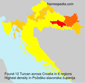 Surname Turcan in Croatia