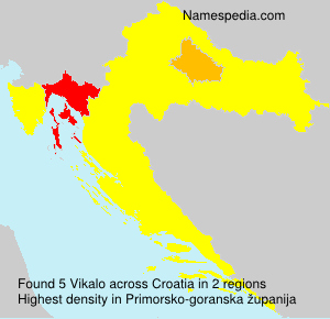Surname Vikalo in Croatia