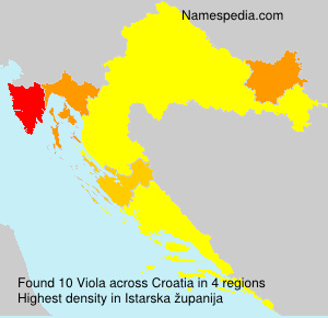 Surname Viola in Croatia