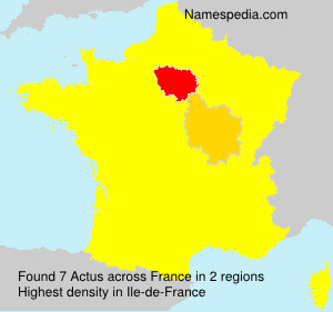 Surname Actus in France